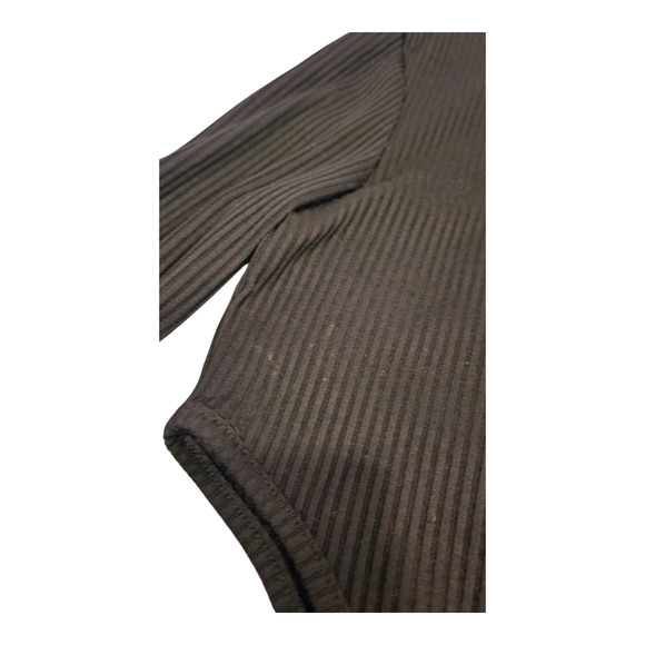 Nasty Gal Size 4 Black Long Sleeve Bodysuit *flaw* - Picture 3 of 9